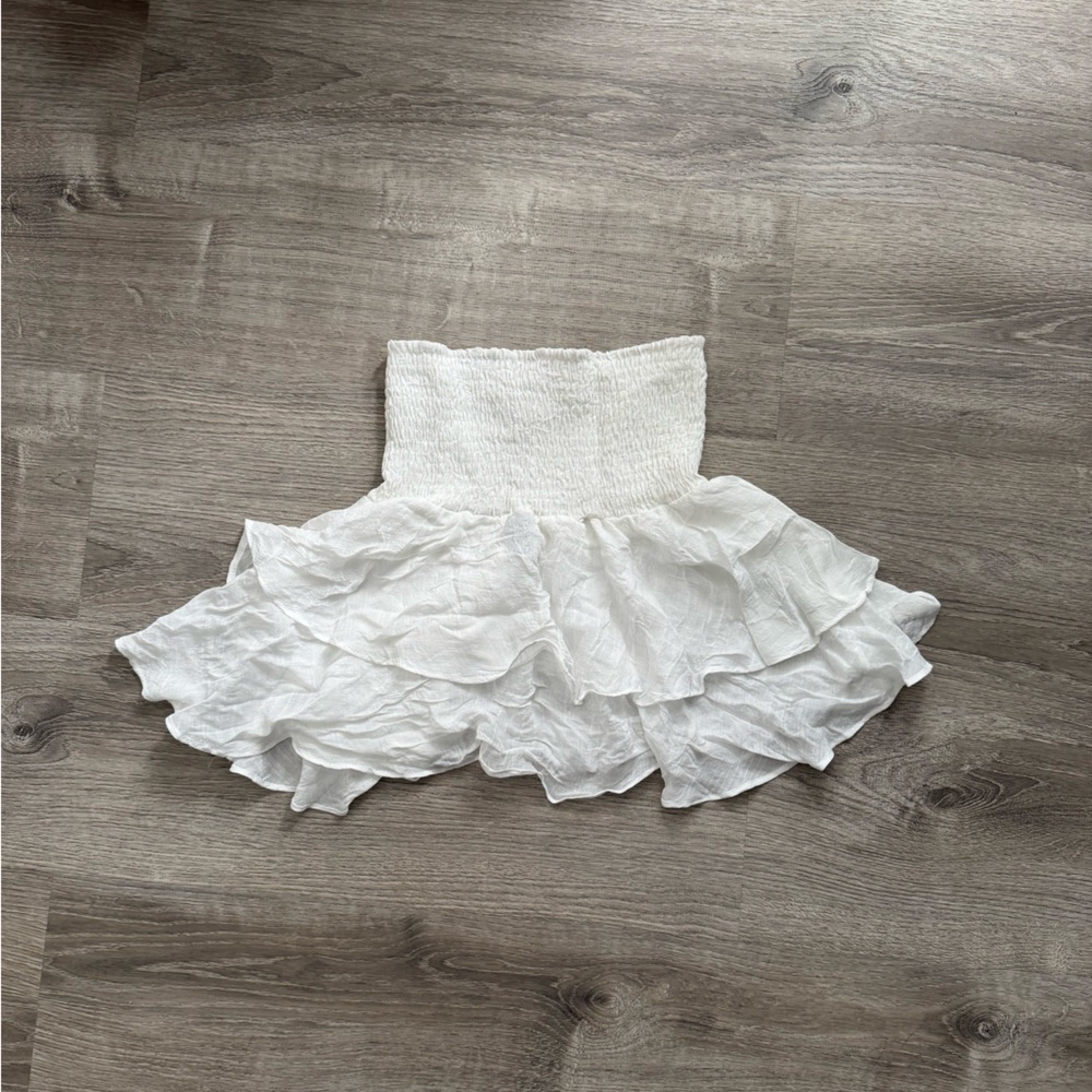 SHEIN White Layered Mini Skirt - Picture 3 of 3